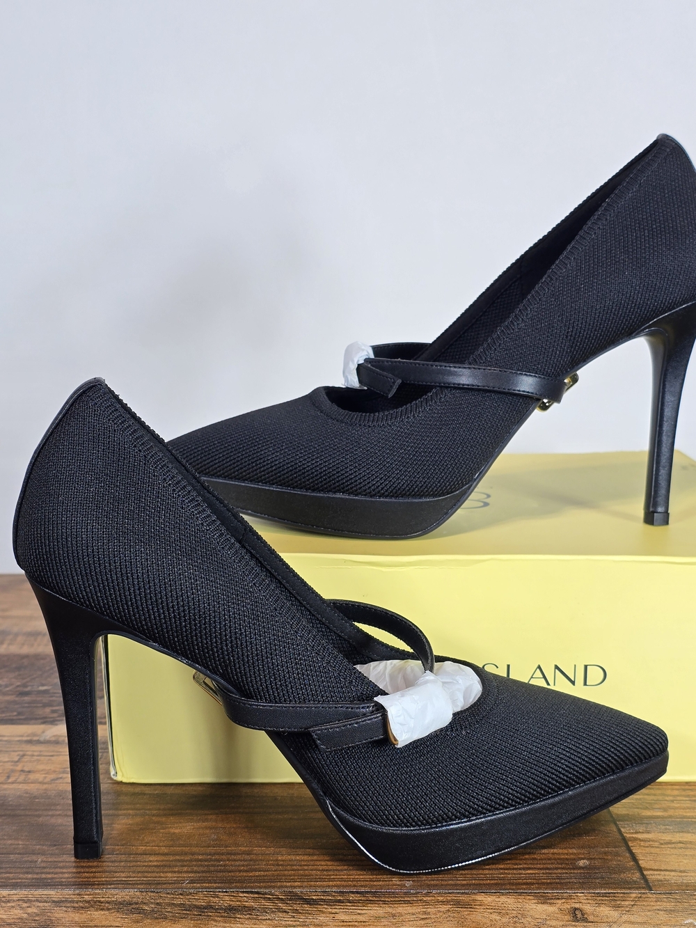 Cosy Island Black Mary Jane High Heel Pumps Size 9